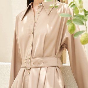 Autumn new pleated dress